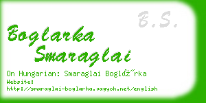 boglarka smaraglai business card